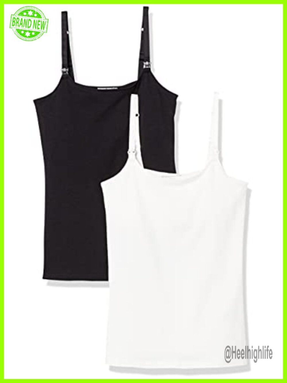 Maternity Nursing Tops Slim Fit Cotton Shelf Bra Camisole Adjustable Straps
